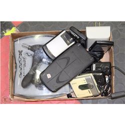 FLAT WITH ELECTRONICS INCL WINE CORKER,PHONES,