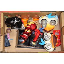 LOT OF KIDS FIGURINES INCLUDING 2 BINOCULARS,CARS