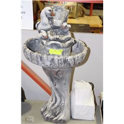 DECORATIVE BIRD BATH FOUNTAIN WITH PUMP