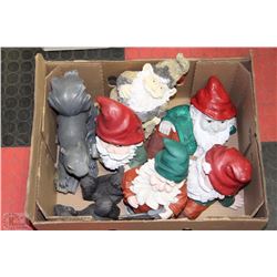 COLLECTION OF GNOME GARDEN ORNAMENTS