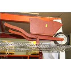 HANDMADE WOODEN GARDEN WHEEL BARROW 27.5" L