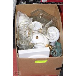 BOX OF ASSORTED FINE GLASSWARE
