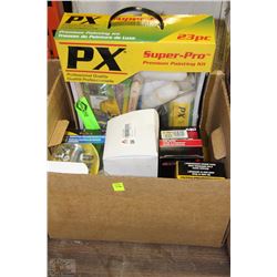 BOX OF ASST. PAINTING SUPPLIES