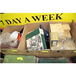 3 BOXES OF ESTATE MISC
