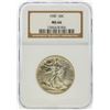 Image 1 : 1945 Walking Liberty Half Dollar Coin NGC MS66