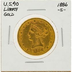1886-S $10 Liberty Head Gold Coin