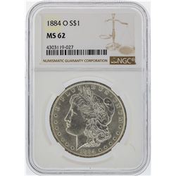 1884-O $1 Morgan Silver Dollar NGC Graded MS62