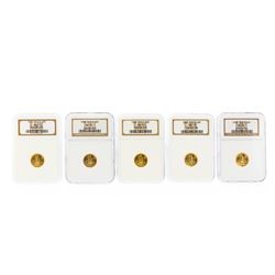 1997-2001 $5 1/10 oz. American Eagle Gold Coin NGC MS70