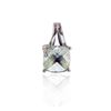 Image 1 : 10KT White Gold 5ct Smokey Quartz and Diamond Pendant