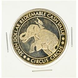 Circus Circus Hotel $7 Casino Gaming Token .999 Silver Limited Edition