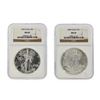 Image 1 : 1999-2000 $1 American Silver Eagle Coin Set NGC MS69