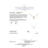 Image 3 : 14KT Rose Gold 0.38ctw Diamond Pave Hearts Necklace