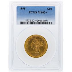 1895 $10 Liberty Head Eagle Gold Coin PCGS MS62+