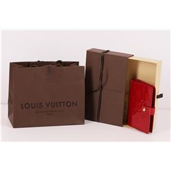 Authentic Louis Vuitton Red Vernis Monogram Agenda Planner