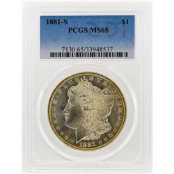 1881-S $1 Morgan Silver Dollar PCGS Graded MS65