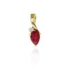 Image 1 : 10KT Yellow Gold 0.35ct Ruby and Diamond Pendant