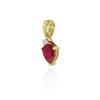 Image 2 : 10KT Yellow Gold 0.35ct Ruby and Diamond Pendant