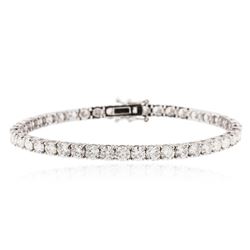 18KT White Gold 10.31ctw Diamond Tennis Bracelet