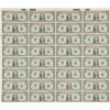 Image 1 : Rare 1981 $1 Uncut Sheet with Mismatch Serial Error