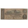 Image 1 : 1864 $5 The Confederate States of America Note