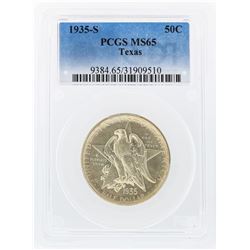 1935-S Texas Half Dollar Coin PCGS Graded MS65