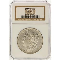 1885-O $1 Morgan Silver Dollar NGC Graded MS64