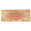 Image 2 : 1800s $20 Canal Bank New Orleans, LA Obsolete Bank Note