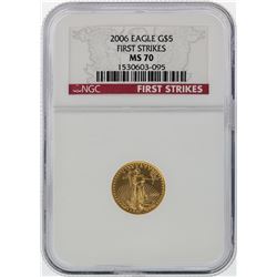 2006 $5 American Gold Eagle Coin NGC MS70 First Strike