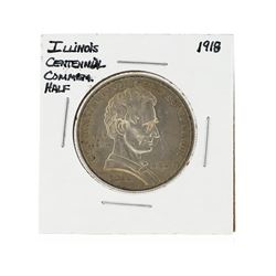 1918 Illinois Centennial Commemorative Half Dollar Coin