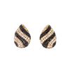 Image 1 : 14KT Rose Gold 2.54ctw Black and White Diamond Earrings