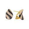Image 2 : 14KT Rose Gold 2.54ctw Black and White Diamond Earrings