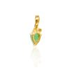 Image 4 : 10KT Yellow Gold 0.35ct Emerald and Diamond Pendant