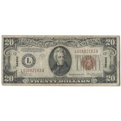 1934A $20 Federal Reserve Emergency Hawaii Note