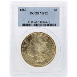 1889 $1 Morgan Silver Dollar PCGS Graded MS62