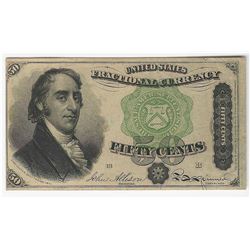 March 3, 1863 Fifty Cent Fourth Issue Fractional Note