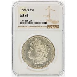 1880-S $1 Morgan Silver Dollar NGC Graded MS63