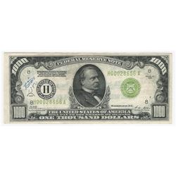 1928 $1000 Federal Reserve Bank Note St. Louis