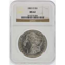 1883-O $1 Morgan Silver Dollar NGC Graded MS62