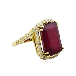 14KT Yellow Gold 18.68ct Ruby and Diamond Ring