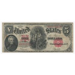 1907 $5 Woodchopper Legal Tender Bank Note