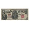 Image 1 : 1907 $5 Woodchopper Legal Tender Bank Note