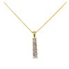 Image 1 : 14KT Yellow Gold 0.50ctw Diamond Bar Pendant with Chain