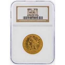 1894 $10 Liberty Head Eagle Gold Coin NGC Graded MS62