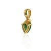 Image 3 : 10KT Yellow Gold 0.35ct Emerald and Diamond Pendant