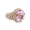 Image 1 : 14KT Rose Gold 7.73ct Morganite and Diamond Ring