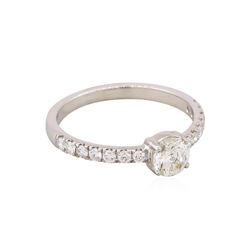 14KT White Gold 0.60ctw Round Diamond Engagement Ring