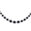 Image 1 : 14KT White Gold 86.83ctw Star Sapphire and Diamond Necklace