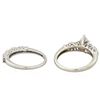 Image 3 : 18KT White Gold 1.39ctw Diamond Engagement Ring and Band Set