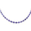 Image 1 : 14KT White Gold 28.24ctw Tanzanite and Diamond Necklace