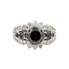 Image 2 : 14KT White Gold 4.05ctw Fancy Black Diamond Ring